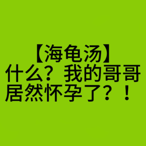 海龟汤｜什么？我的哥哥居然怀孕了？！