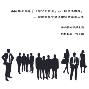 #44 执业观察｜「替公司裁员」vs「给员工维权」— 聊聊中美劳动法律师的两面人生
