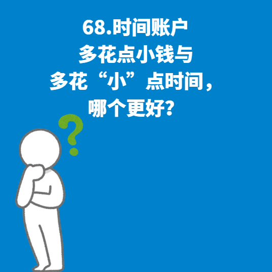 68.时间账户｜多花点小钱VS多花“小”点时间，哪个更好？ episode artwork