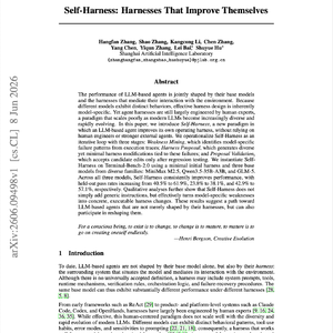 【第667期】Self-harness:大语言模型代理的进化演进系统