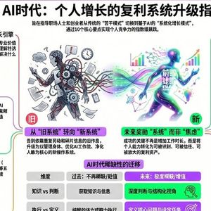 前瞻钱瞻498. AI时代，假期是普通人的系统升级窗口! 增强人类 自我升级20个SKILLS趋势！