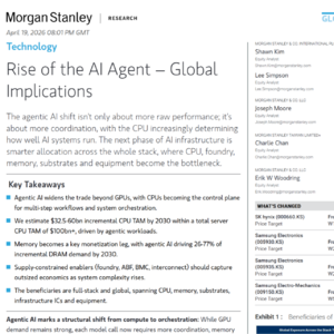 摩根士丹利重磅：AI不再只看GPU，CPU与内存才是下一轮算力核心