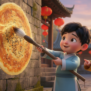 成语故事《画饼充饥》