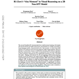【第248期】VisualThinker-R1-Zero: Multimodal Reasoning via RL