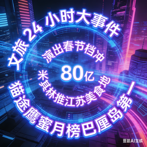 1.14文旅前哨-文旅 24 小时大事件：米其林推江苏美食地、演出春节档冲 80 亿、猫途鹰蜜月榜巴厘岛第一
