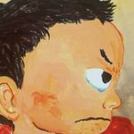小眼镜眺望远方