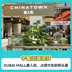 中餐出海迪拜：DUBAI MALL唐人街，3年部署16大餐饮品牌，占领中东的桥头堡