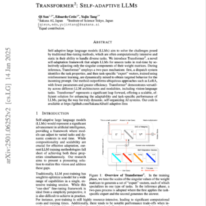 【第144期】Transformer-Squared:自适应LLM框架