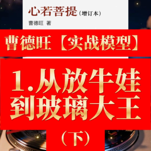1.从放牛娃做到“中国玻璃大王”（下）《心若菩提》深度解读