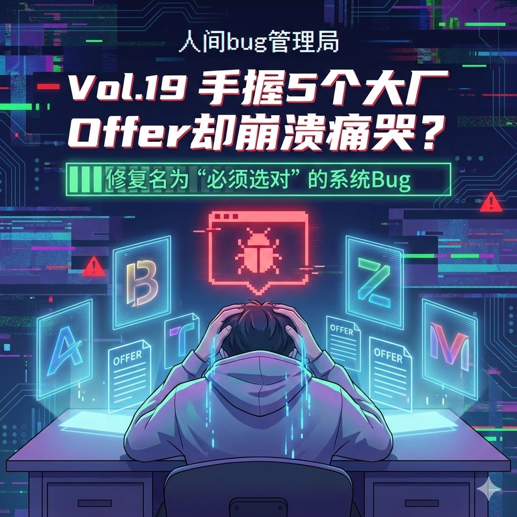 Vol.19 《手握5个大厂Offer却崩溃痛哭？修复名为“必须选对”的系统Bug》 episode artwork