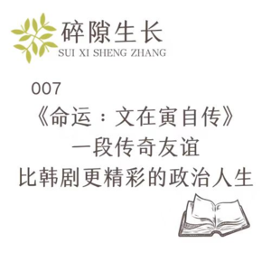 007 《命运:文在寅自传》:一段传奇友谊,比韩剧更精彩的政治人生