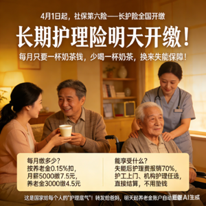 一杯奶茶钱，守护失能晚年