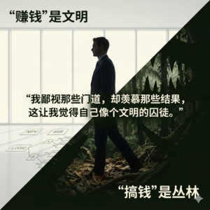 挣钱”是文明，“搞钱”是丛林！