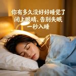 你有多久没好好睡觉了，闭上眼睛、告别失眠、一秒入睡！