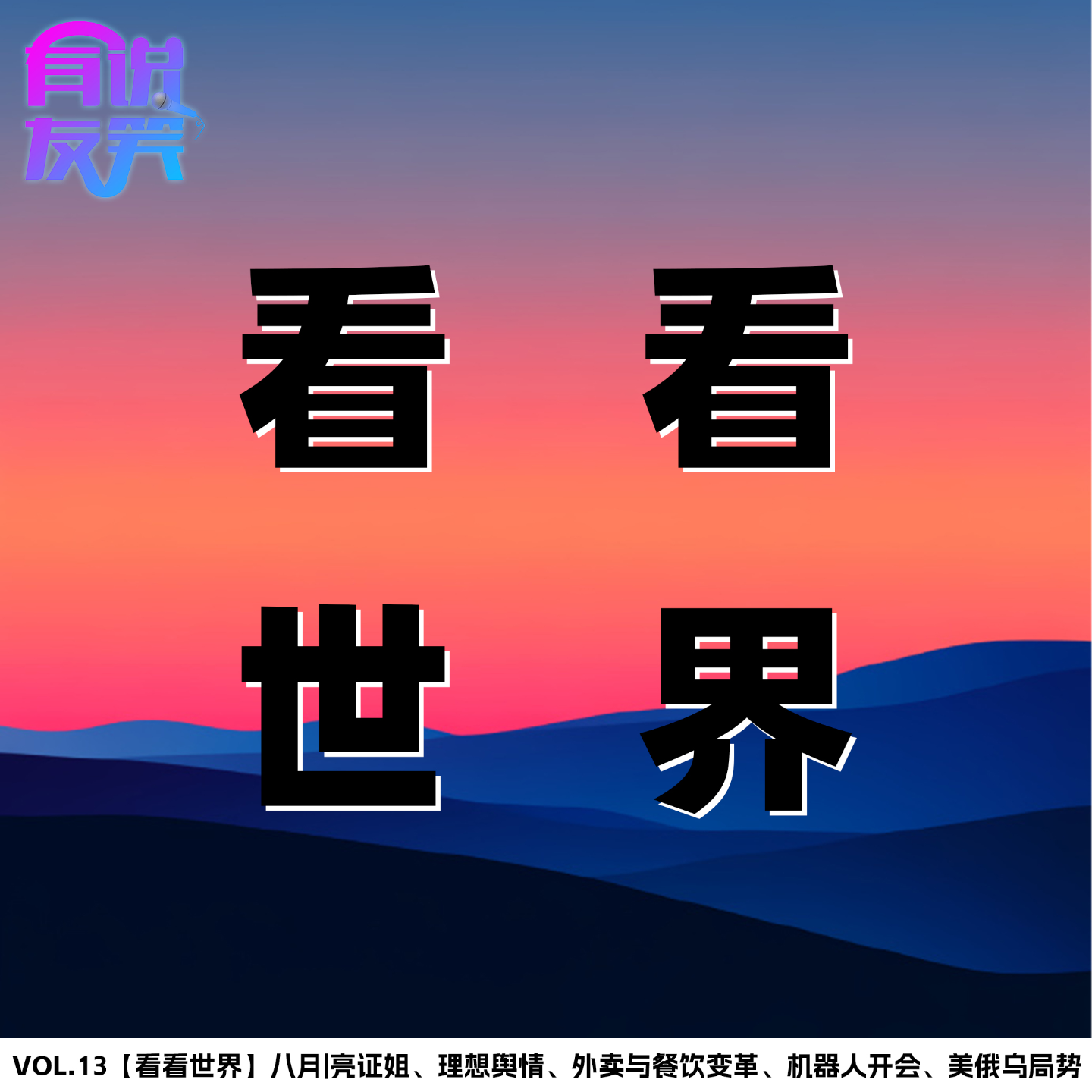 13.八月|亮证姐、理想舆情、外卖与餐饮变革、机器人开会、美俄乌局势等 episode artwork