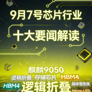 华为发布最强麒麟芯片！芯片行业十大要闻解读 (0907)