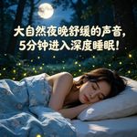 大自然夜晚舒缓的声音，5分钟进入深度睡眠！