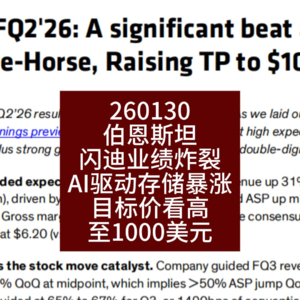 闪迪业绩炸裂:AI驱动存储暴涨,目标价看高至1000美元