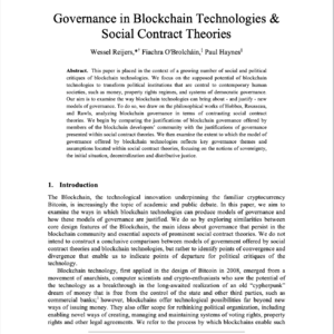 【第385期】（Ledger）区块链与社会契约论：代码即法律，还是霍布斯式“技术利维坦”？