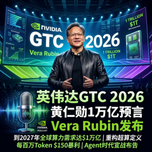 英伟达GTC 2026 | 黄仁勋1万亿预言 | Vera Rubin发布