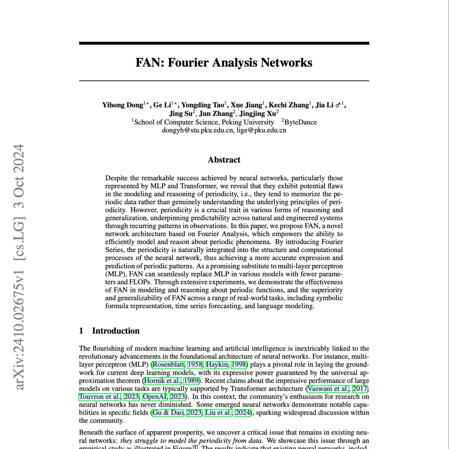 加餐003-FAN (Fourier Analysis Network)