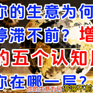 你的生意为何停滞不前?增长的五个认知层级,你在哪一层?
