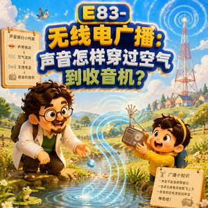 E83-无线电广播：声音怎样穿过空气到收音机？｜科技