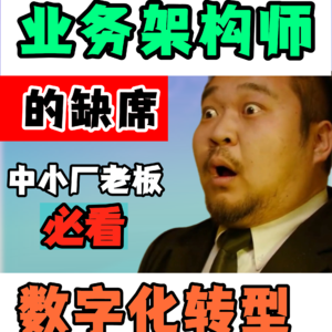 业务架构师的缺席,是数字化转型最大的痛