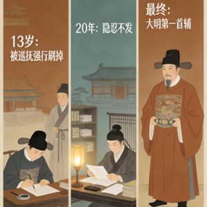 35-13岁被巡抚强行刷掉,20年隐忍不发,这个人后来怎么成了大明第一首辅?