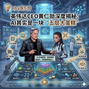 Vol6.1【百科】英伟达CEO黄仁勋深度揭秘：AI其实是一块“五层大蛋糕”