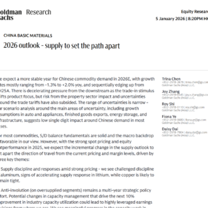 高盛重磅：2026年中国基础材料，供给定生死