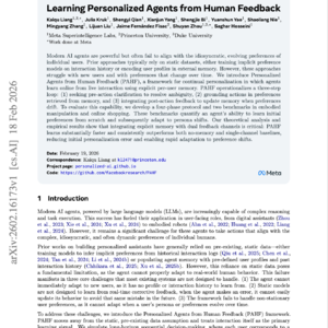 【第559期】PAHF：基于人类反馈的个性化智能体持续学习