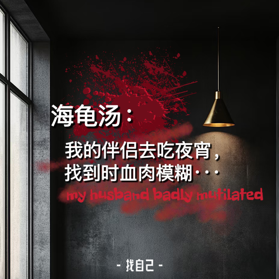 海龟汤：我的伴侣去吃夜宵，找到时血肉模糊... episode artwork