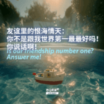 友谊里的恨海情天：你不是跟我世界第一最最好吗！你说话啊！