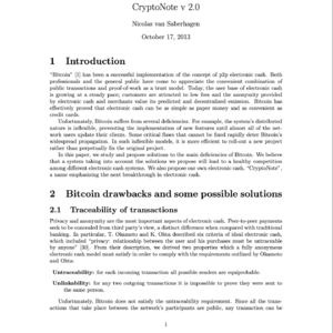 【第498期】CryptoNote v2.0 - Monero 白皮书