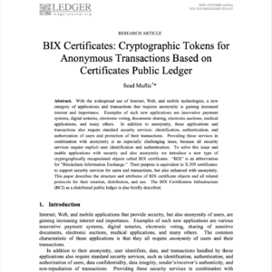 【第377期】(Ledger)BIX证书:打破数字世界安全与匿名困境的创新之道