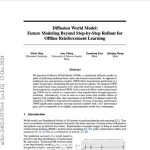 【第23期】Diffusion World Model解读