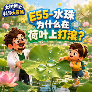 E55-水珠为什么在荷叶上打滚？｜生物