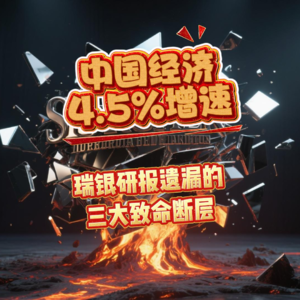 中国经济4.5%增速背后：瑞银研报遗漏的三大致命断层