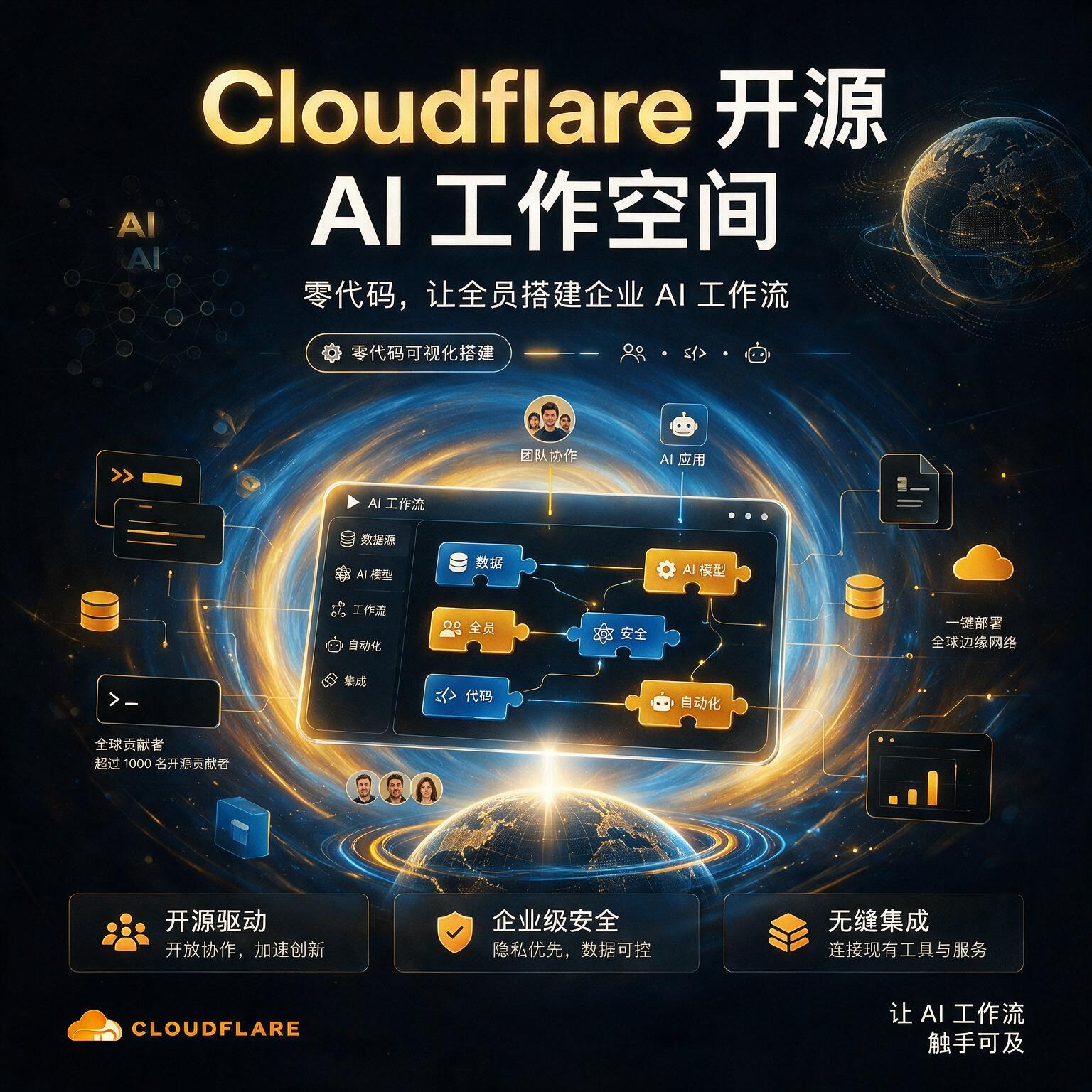 Cloudflare 开源 AI 工作空间：零代码，让全员搭建企业 AI 工作流 episode artwork