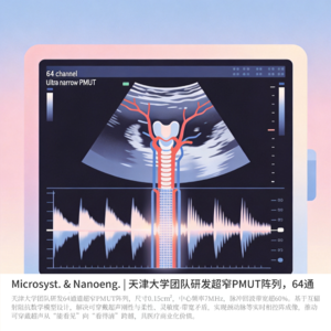Microsyst. & Nanoeng. | 天津大学团队研发超窄PMUT阵列,将可穿戴超声推向“看得清”