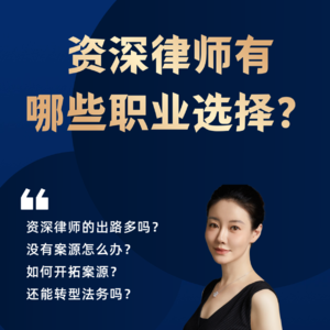 资深律师有哪些出路？