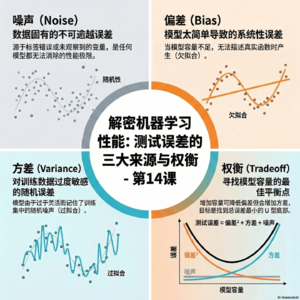 《理解深度学习》第14课-解密机器学习性能:测试误差的三大来源与权衡