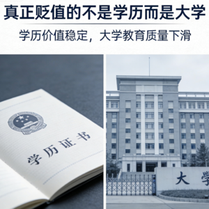 真正贬值的不是学历，而是大学？