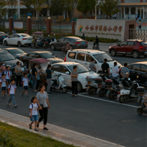 校门口守望：是爱的长龙，还是成长的围墙？