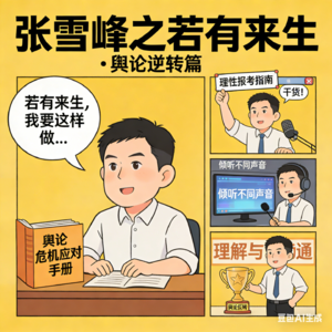 商业风控课V01：回望张雪峰——功过是非皆过往，若有来生，如何逆转舆论？