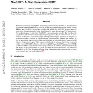 【第236期】NeoBERT：新一代BERT