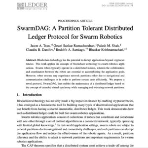 【第411期】(Ledger)SwarmDAG:如何在网络分区下,用“分叉账本”保障机器人集群的高可用与最终一致性