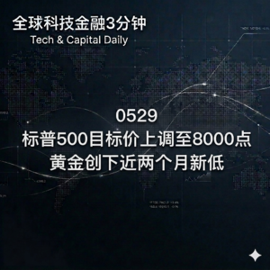 0529 标普500目标价上调至8000点 黄金创下近两个月新低