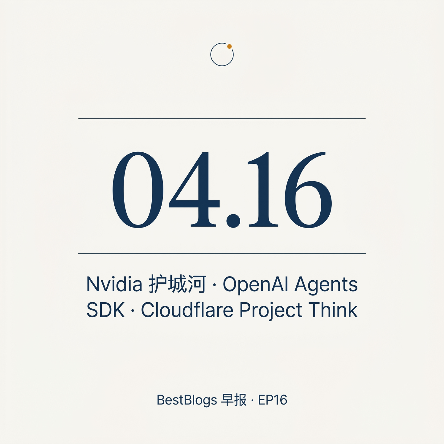 EP28 · 黄仁勋 / Agents SDK / Project Think · 04.16 早报 episode artwork